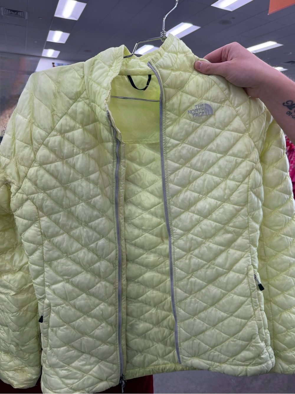 The North Face Women's Pale Yellow Quilted Packable Puffer Jacket